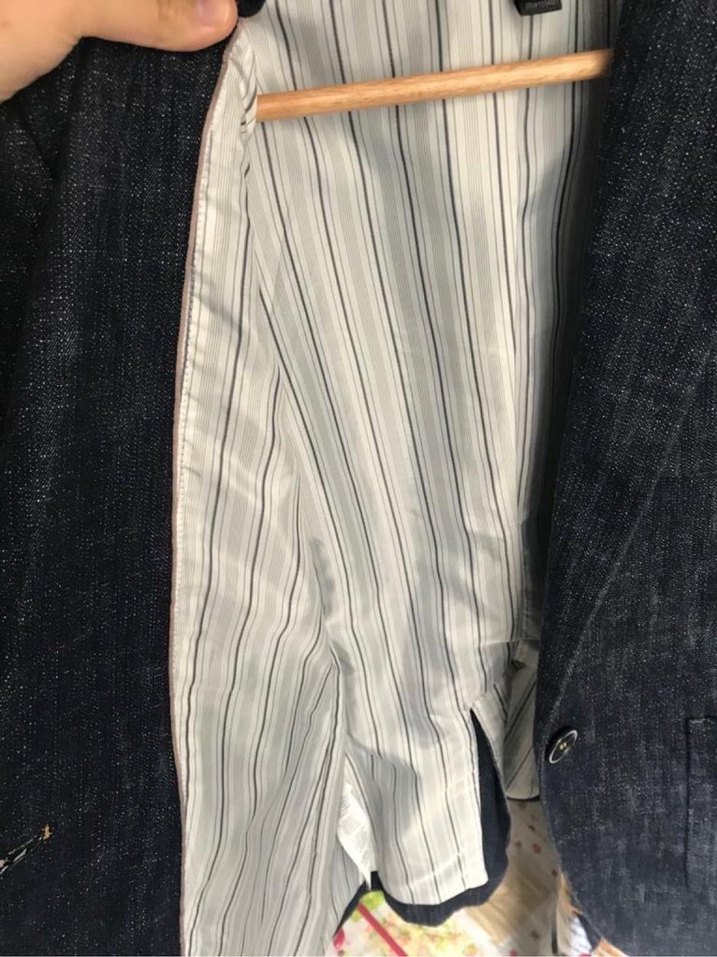 Lacivert Kadın Denim Blazer Ceket - Görsel 4