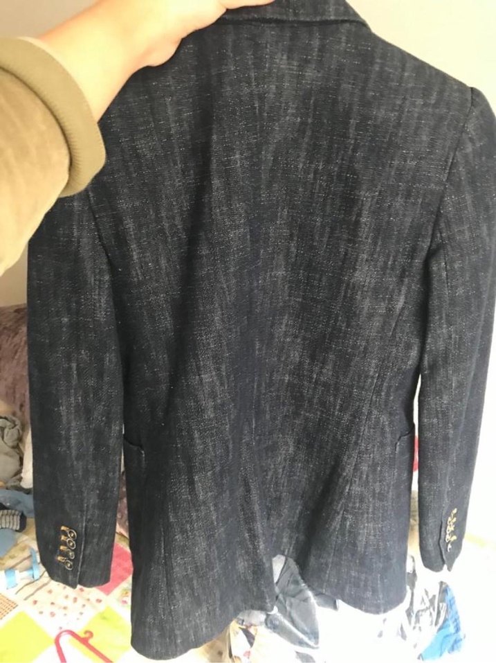 Lacivert Kadın Denim Blazer Ceket - Görsel 2