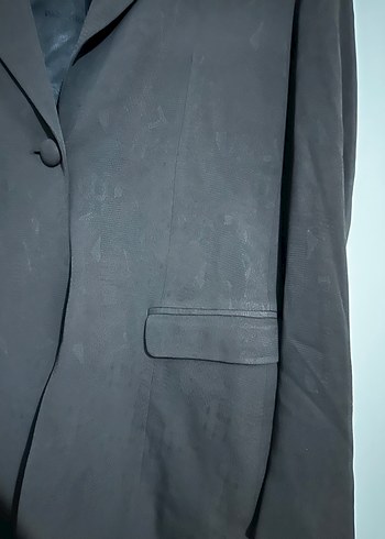 Gri Düğmeli Kadın Blazer Ceket - Görsel 2