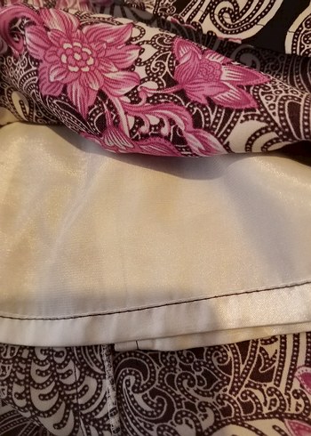 Pembe Desenli Bohem Uzun Etek - Görsel 3