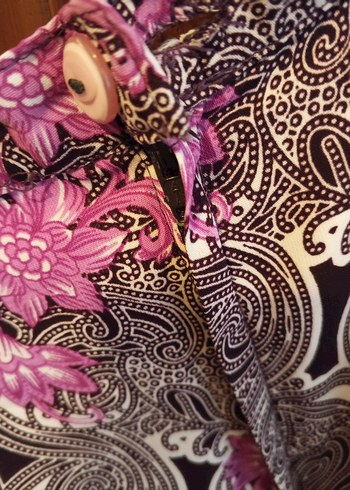 Pembe Desenli Bohem Uzun Etek - Görsel 2