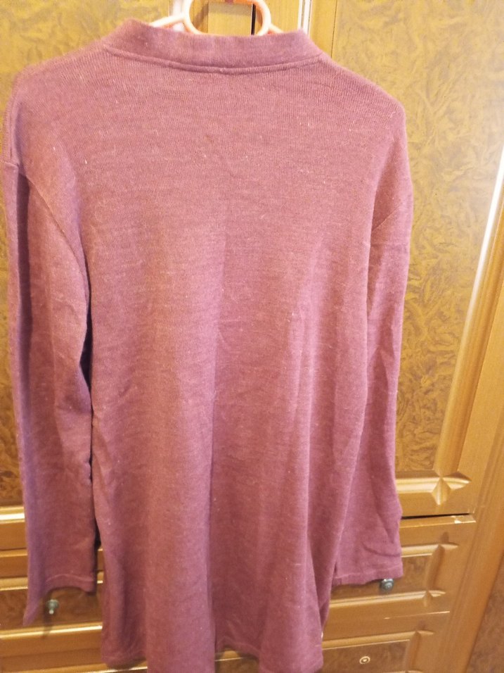 Bordo Bohem Örgü Kadın Kazak - Görsel 2