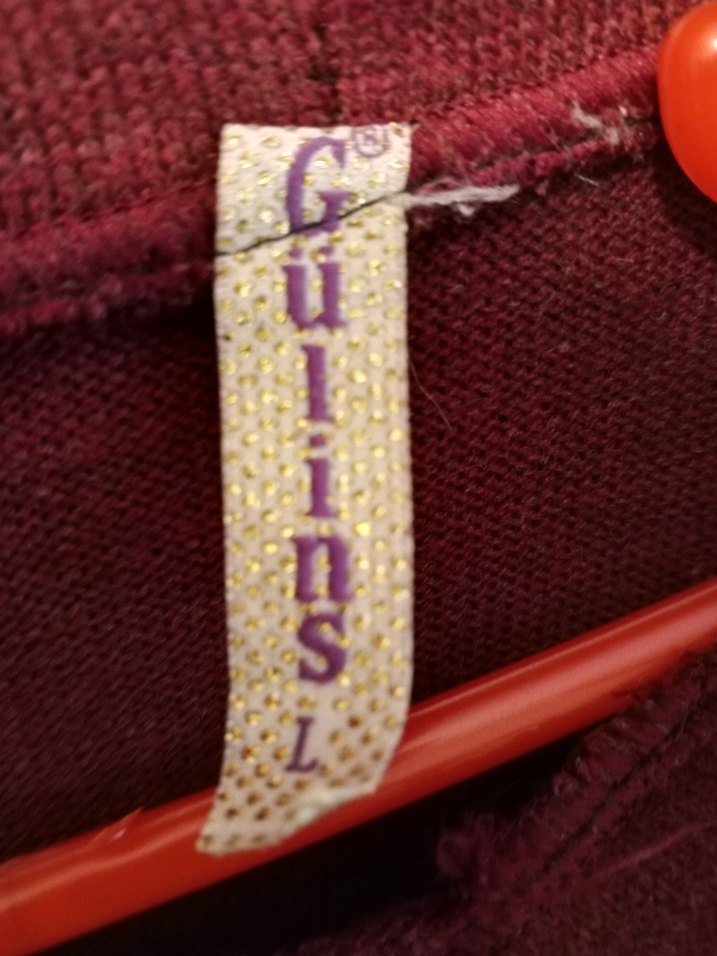 Bordo Bohem Örgü Kadın Kazak - Görsel 3