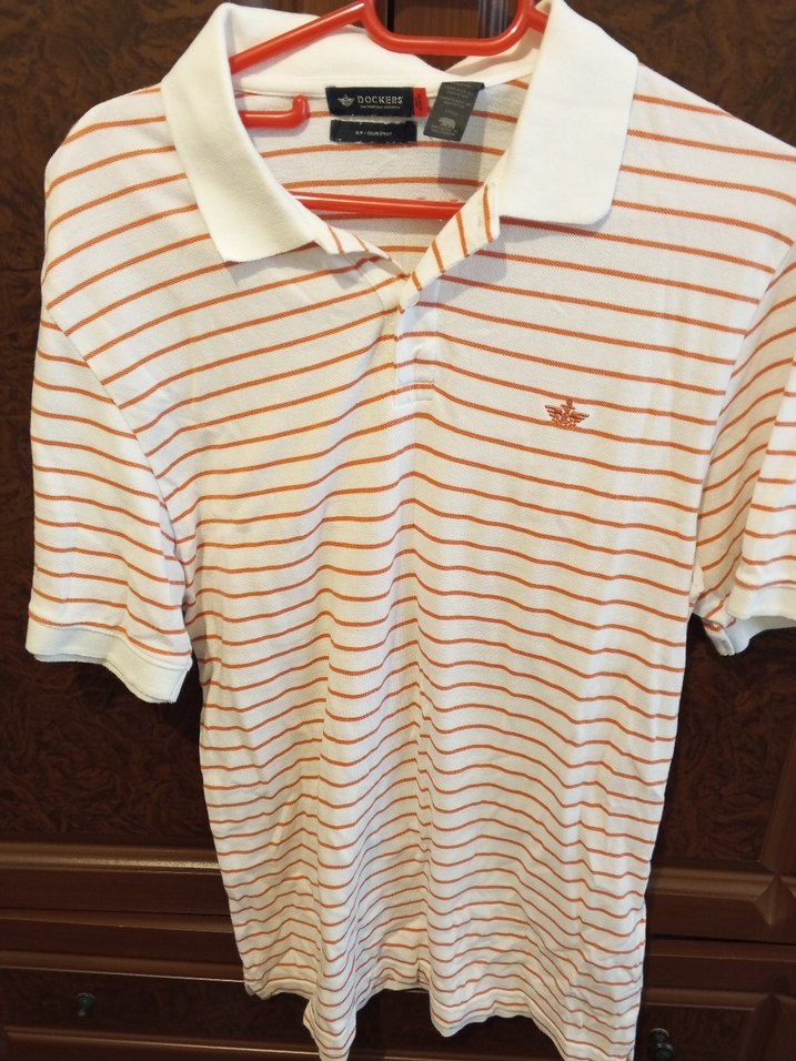 Erkek Beyaz Çizgili Kısa Kollu Polo Tişört - Görsel 2