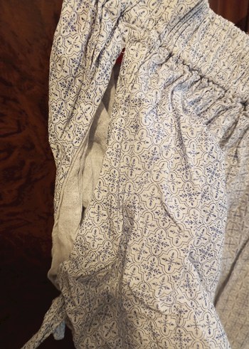 Gri Mini Keten Bohem Bluz - Görsel 3