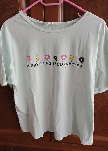Bej Baskılı t-shirt, Kısa Kollu