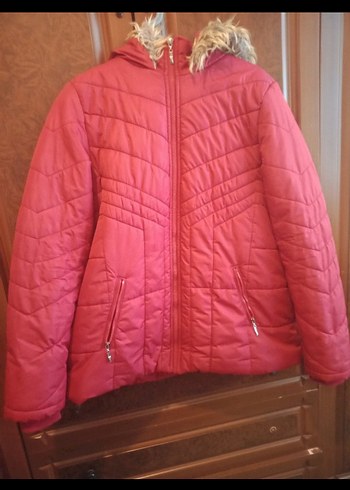 Pembe Fermuarlı Kadın Mont