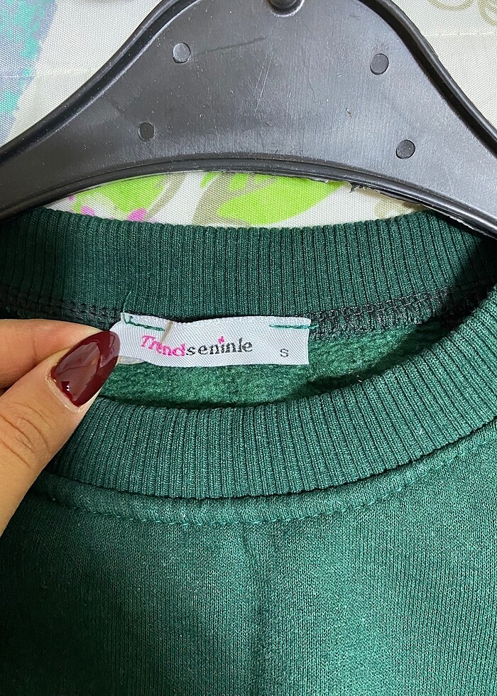 yesil sweatshirt - Görsel 3
