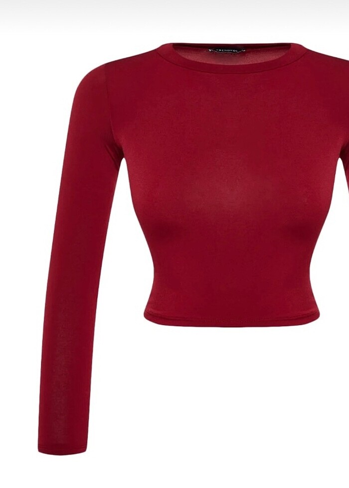 trendyolmilla bordo vucuda oturan body/bluz - Görsel 3