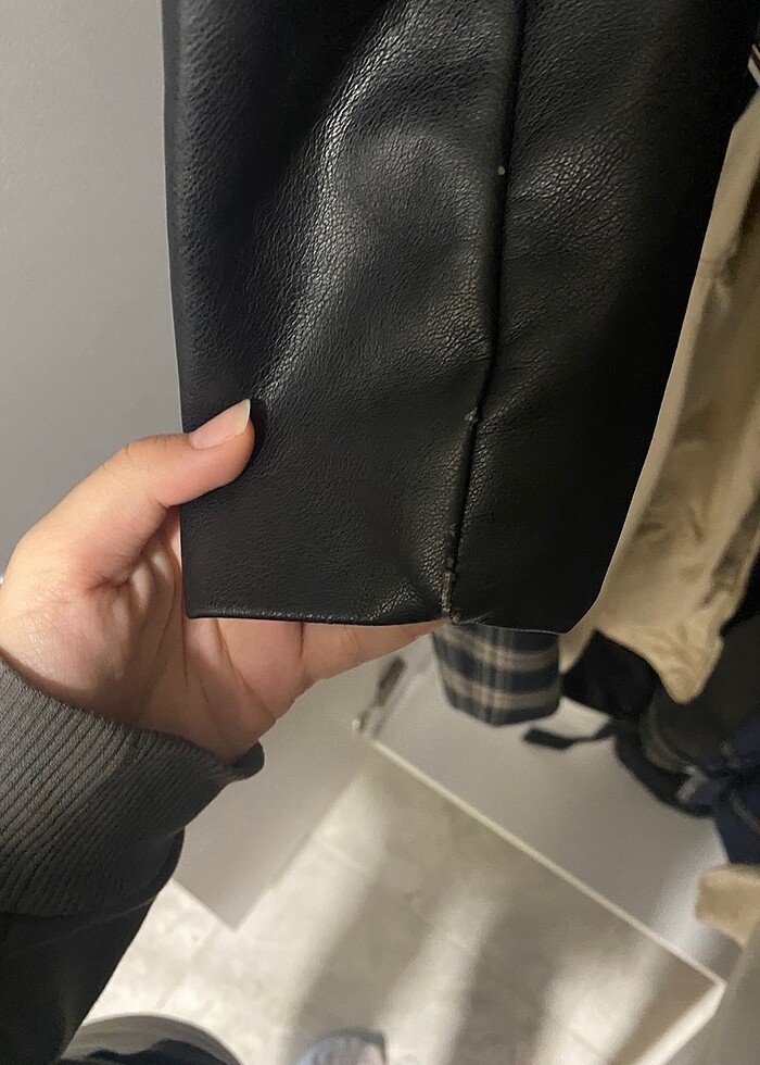 Stradivarius Deri Ceket - Görsel 2