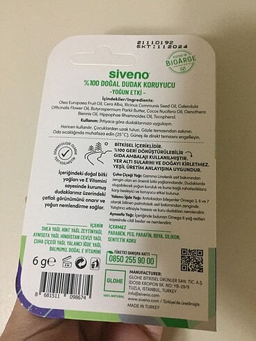 Diğer Siveno lipbalm
