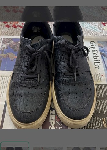 Elle Mavi Deri Sneaker