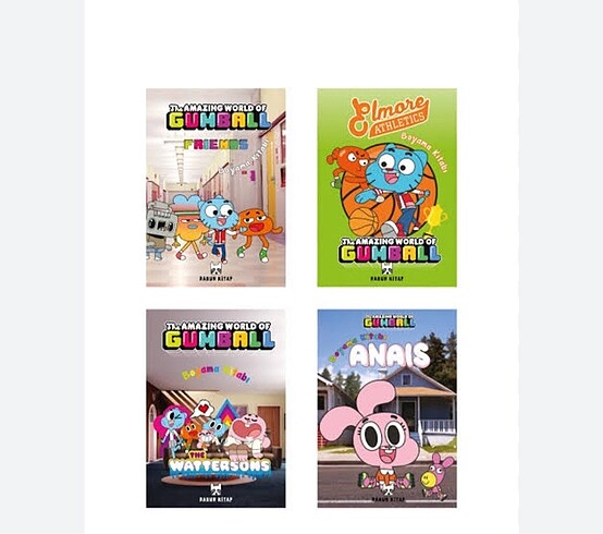 Gumball 4 lü set boyama kitabı