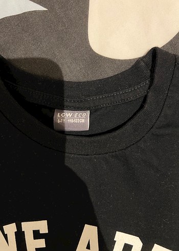 LC Waikiki Siyah Baskılı Erkek Kız Çocuk Tişörtü