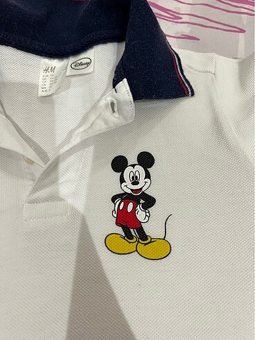 18-24 Ay Beden Mickey Bebek Çocuk Polo Yaka Tişört