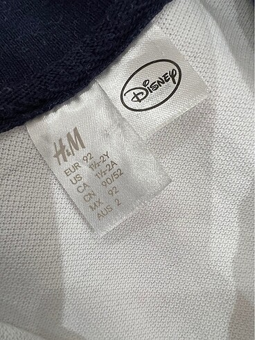 H&M Mickey Bebek Çocuk Polo Yaka Tişört