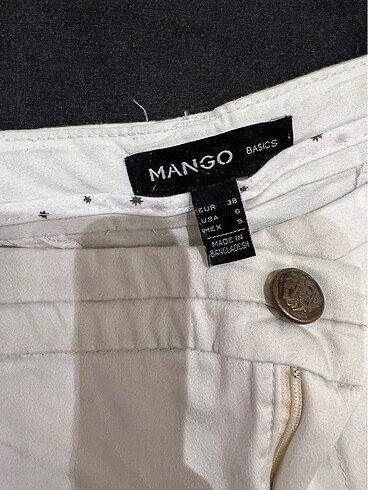 m Beden beyaz Renk Mango Kadın Pantolon