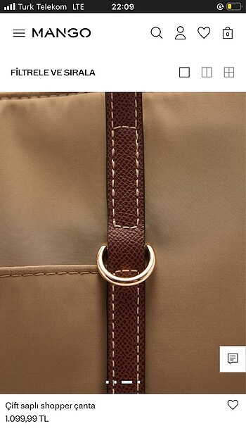 Beden Çift saplı shopper çanta