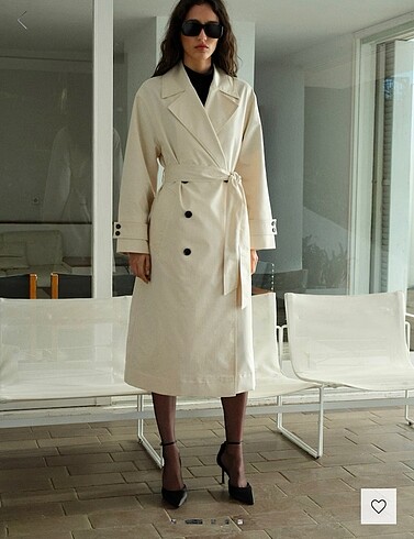 Mango Oversize uzun çift düğmeli trençkot