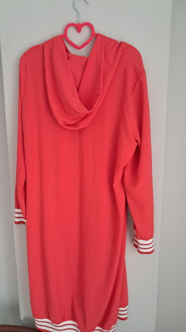 Uzun Kapüşonlu Salaş Kadın hırka - Görsel 3