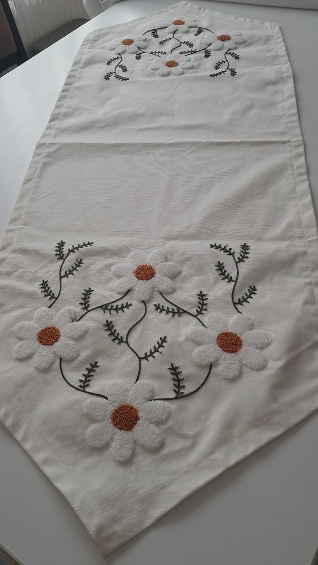 nakışlı runner masa örtüsü - Görsel 2