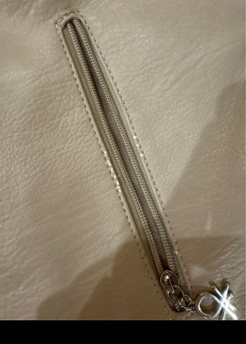 Bej Deri Kadın Sırt Çantası - Görsel 6