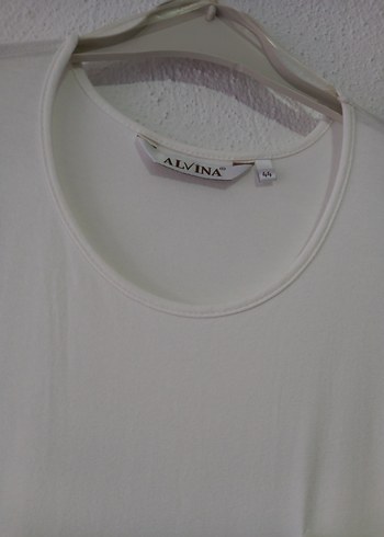 Beyaz Pamuklu Uzun Kollu Midi Tunik - Görsel 5