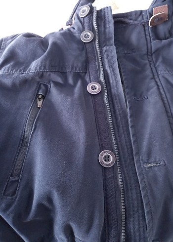 Kapüşonlu Lacivert Parka içi pelüş - Görsel 6