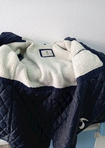 Kapüşonlu Lacivert Parka içi pelüş - Görsel 5