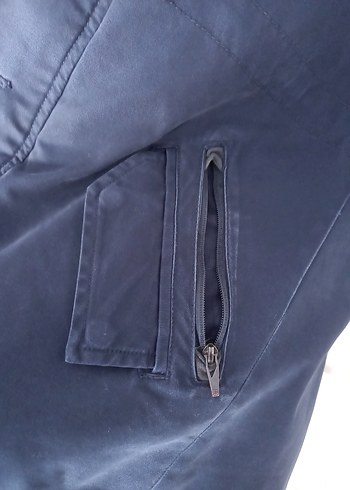 Kapüşonlu Lacivert Parka içi pelüş - Görsel 7