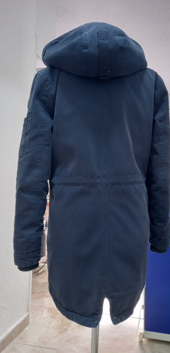 Kapüşonlu Lacivert Parka içi pelüş - Görsel 2