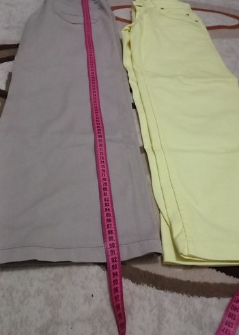 Kadın Geniş paça Kot düşük bel 26 ve 27 beden - Görsel 3