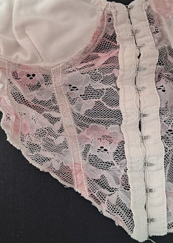 Dantel İşlemeli Pembe Mini Bustiyer - Görsel 10