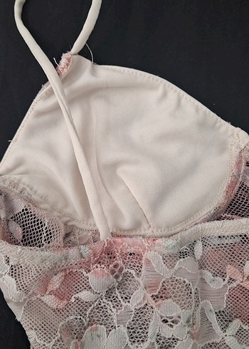 Dantel İşlemeli Pembe Mini Bustiyer - Görsel 11