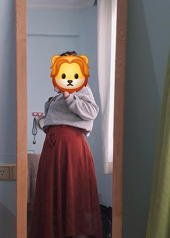 Süet Uzun Kadın Etek - Görsel 4