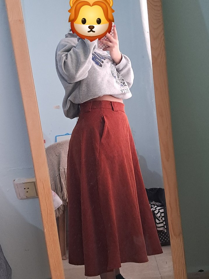 Süet Uzun Kadın Etek - Görsel 2