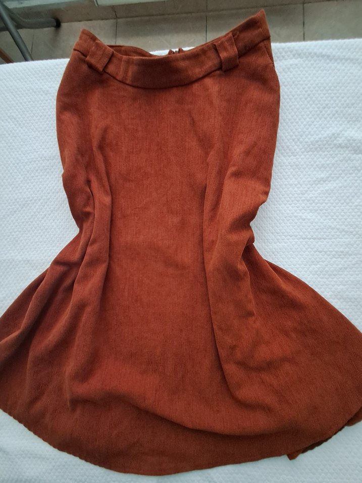 Süet Uzun Kadın Etek - Görsel 3