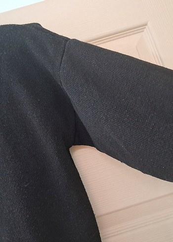 Siyah Kadın Boğazlı Triko Kazak - Görsel 3