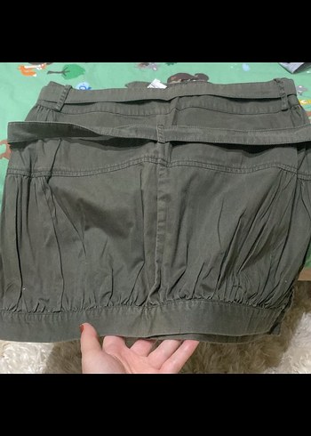 çift Kemerli balon Mini Etek - Görsel 3