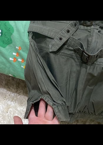 çift Kemerli balon Mini Etek - Görsel 4