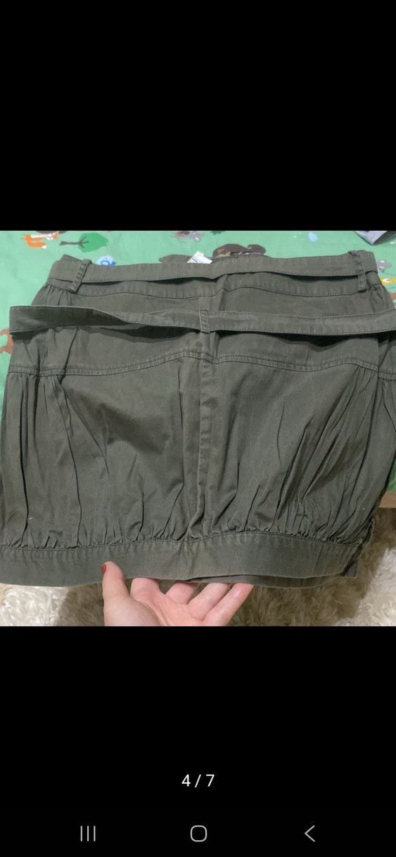 çift Kemerli balon Mini Etek - Görsel 3