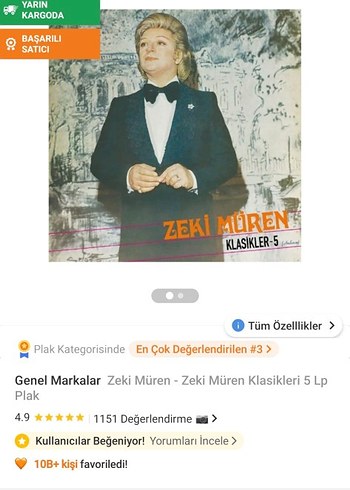 Zeki Müren klasikleri plak