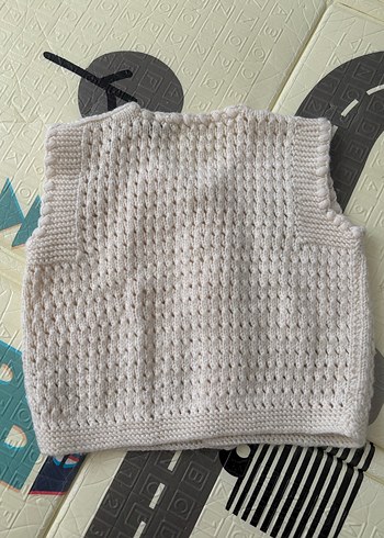 Kız Çocuk Bohem Örgü Kolsuz Yelek - Görsel 3