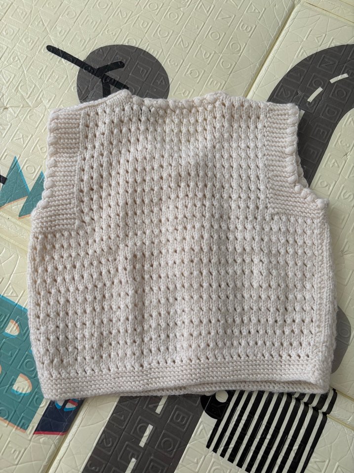 Kız Çocuk Bohem Örgü Kolsuz Yelek - Görsel 3