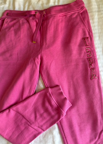 m Beden Fermuarlı Pembe Kadın Eşofman Altı