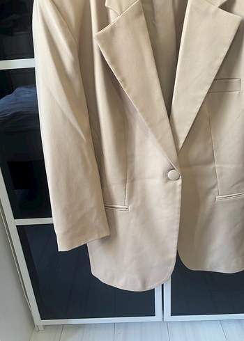 m Beden ten rengi Renk Bej Kadın Blazer Ceket