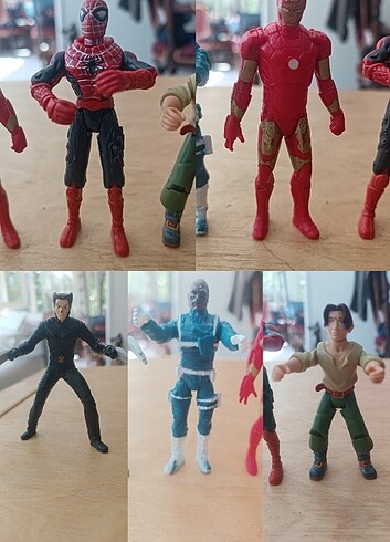 4 Adet Kahraman Spiderman Wolverine Ironman Nick Fury