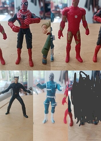 4 Adet Kahraman Spiderman Wolverine Ironman Nick Fury 