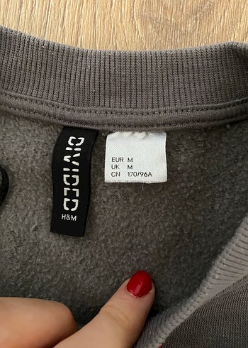 H&M H&M NASA Baskılı Gri Kadın Sweatshirt