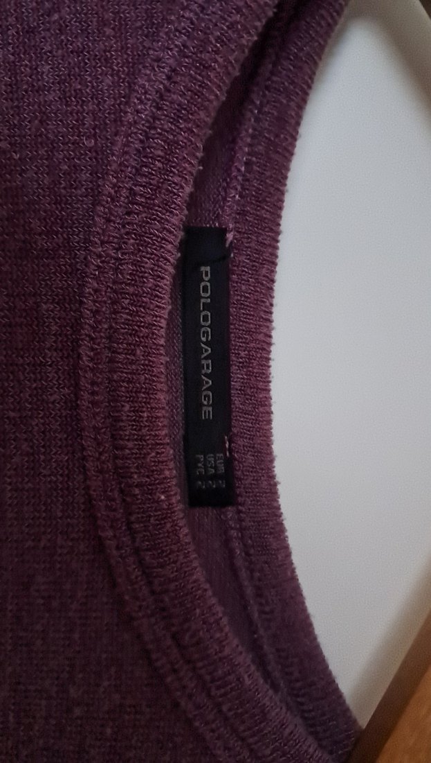 Bordo Kadın penye Kazak, Bisiklet Yaka, Salaş - Görsel 2